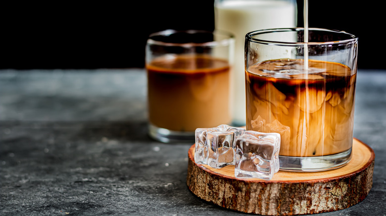 cold brew coffee with milk